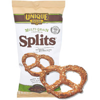 Unique Snacks - Multi Grain Splits Pretzels, Homestyle Baked, Certified Ou Kosher And Non-Gmo, 11 Oz Bag (6 Pack) No Artificial Flavors 66 Ounce