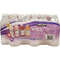 Kirkland Signature Vita Rain Zero Variety Water Beverage 24/20 Fl Oz Bottles Net Wt 480 Fl Oz