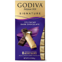 Godiva Signature 72% Cacao Dark Chocolate Mini Bars - 3.1Oz