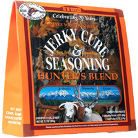Hi Mountain Jerky Seasoning And Cure Kit | Hunters Blend | Create Savory Homemade Beef Jerky | Great For Beef, Deer, Elk, & Venison | Mix Will Season Up To 15Lbs. Of Meat (1 Box)