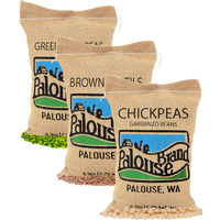 Garbanzo Beans | Pardina Lentils | Green Split Peas | 15 Total Lbs | Non-Gmo Project Verified | 100% Non-Irradiated | Certified Kosher Parve | Usa Grown | Field Traced
