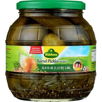 Kuhne Kosher Barrel Pickles, 35.9 Fl Oz, From Germany With With Dill, Onions And Mustard Seeds (Pack Of 2)