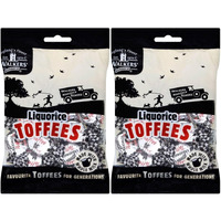 Walkers' Nonsuch Liquorice Toffees | With Condensed Milk & Black Treacle | Imported From The Uk | Traditional British Candy | Old Fashioned Licorice Toffee | 5.29 Oz (Pack Of 2)