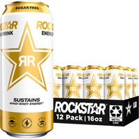 Rockstar Sugar Free Energy Drink, 16 Fl Oz Cans (Pack Of 12) (Packaging May Vary)