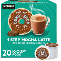 The Original Donut Shop Mocha Latte, Single-Serve Keurig K-Cup Pods, Flavored Coffee Pods, 20 Count