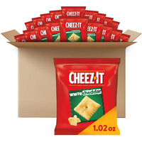Cheez-It Cheese Crackers, Baked Snack Crackers, Lunch Snacks, White Cheddar (40 Packs)