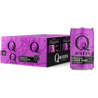 Q Mixers Ginger Beer - Premium Cocktail & Mocktail Mixers With Real Ingredients - Highly Carbonated, Less Sweet With Agave, & Gluten-Free - 80 Calories Per Can - 7.5 Fl Oz (Pack Of 24)