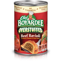 Chef Boyardee Overstuffed Beef Ravioli, 15 Oz, 12 Pack