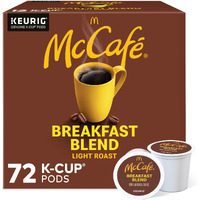 Mccafe Breakfast Blend, Single Serve Coffee Keurig K-Cup Pods, Light Roast, 72 Count (6 Packs Of 12)
