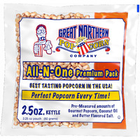 2.5Oz Popcorn Machine Popcorn Packets - All-In-One Movie Theater Style Popcorn Kernels, Salt, And Oil Packs By Great Northern Popcorn (24 Case)