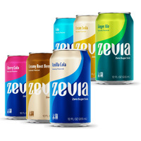 Zevia Zero Sugar, 6-Flavor Nostalgic Soda Variety Pack, 12 Fl Oz Cans (Pack Of 24)