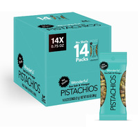 Wonderful Pistachios No Shells, Sea Salt & Vinegar Nuts, 0.75 Ounce Bags (Pack Of 14), Protein Snacks, Salty Snacks, On-The-Go, Individually Wrapped Healthy Snacks