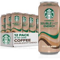 Starbucks Doubleshot Energy Drink Coffee Beverage, Coffee, Iced Coffee, 15 Fl Oz Cans (12 Pack) (Packaging May Vary)