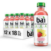 Bai Antioxidant Infused Water Beverage, So Paulo Strawberry Lemonade, With Vitamin C And No Artificial Sweeteners, 18 Fluid Ounce Bottle, 12 Pack