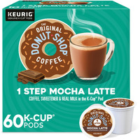 The Original Donut Shop Mocha Latte, Single Serve Coffee K-Cup Pod, Flavored Coffee, 60 Count (6 Packs Of 10)