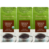 Teeccino French Roast Chicory Coffee Alternative - Ground Herbal Coffee Thats Prebiotic, Caffeine-Free & Acid Free, Dark Roast, 11 Ounce (Pack Of 3)