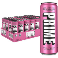 Prime Energy Drink By Logan Paul & Ksi Naturally Flavored, 200Mg Caffeine, Zero Sugar, 300Mg Electrolytes, Vegan, 12 Fl Oz Per Can (Strawberry Watermelon, 24 Pack)