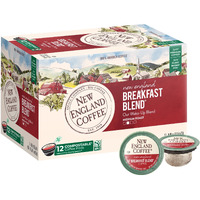 New England Coffee Breakfast Blend Medium Roast Single Serve Pods, 12Ct Box (Pack Of 6)