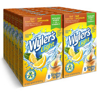 Wyler's Light Singles To Go Powder Packets, Water Drink Mix, Half Iced Tea/Half Lemonade, 96 Single Servings (Pack Of 12)