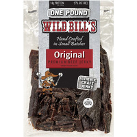 Wild Bills Hickory Smoked Beef Jerky Pieces 16 Ounce Pack