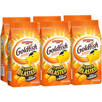 Goldfish Flavor Blasted Xtra Cheddar Cheese Crackers, Baked Snack Crackers, 6.6 Oz Bag (Pack Of 6)