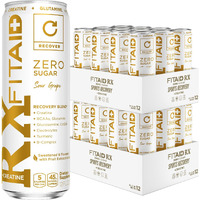 Lifeaid Fitaid Rx Zero, Creatine Monohydrate, 5 Calories, Keto-Friendly Post-Workout Recovery Drink, Bcaas, L-Glutamine, Turmeric, Electrolytes, B-Complex, 12 Fl Oz (Pack Of 24)