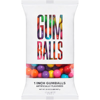 Candy Envy - Assorted 1 Inch Gumballs - 2Lb Bag - Approximately 113 Gumballs Per Bag - North American Made & Kosher Certified