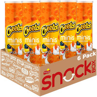 Cheetos Minis Canisters, Cheddar, 3.625 Ounce (Pack Of 6)