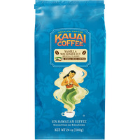 Kauai Coffee Vanilla Macadamia Nut, Medium Roast - Whole Bean Coffee, 24 Oz Package