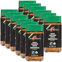 Mount Hagen 3.53Oz Organic Freeze Dried Instant Decaf Coffee-12 Pack | Eco-Friendly, Fair-Trade Decaf Coffee Made From Organic Medium Roast Arabica Beans [12X 3.53Oz Jar]