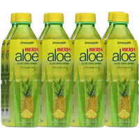 Iberia Aloe Vera Juice Drink With Pure Aloe Pulp, Pineapple, 16.9 Fl Oz (Pack Of 8)