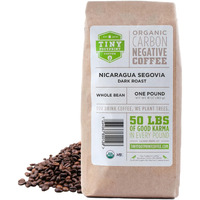 Tiny Footprint Coffee - Fair Trade Organic Nicaragua Segovia Dark Roast |Whole Bean Coffee | Usda Organic | Fair Trade Certified | Carbon Negative | 16 Ounce