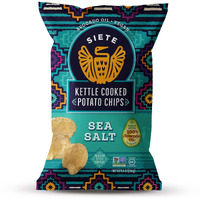 Siete Grain Free Potato Chips | Kettle Cooked | Gluten Free Chips | Vegan Snacks | Non Gmo | Sea Salt, (Pack Of 6)