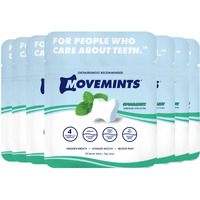 Movemints Clear Aligner Mints - Patented Aligner Seating Mints - Edible Alternative To Aligner Chewies - Xylitol Mints For Dry Mouth - Spearmint (7 Pack)