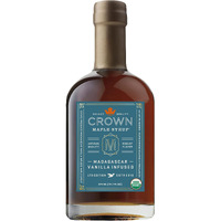 Crown Maple Madagascar Vanilla Infused Organic Maple Syrup, 12.7 Fl Oz, Real Vanilla Bean, Pancakes, Baking, Cocktails & Brunch