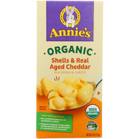 Anne's Homegrown Organic Shells & Real Aged Cheddar Macaroni & Cheese 6 Oz Pack Of 12