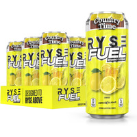 Ryse Fuel Sugar Free Energy Drink | Vegan Friendly, Gluten Free | No Fillers & No Artificial Colors | Low Calorie | 200Mg Natural Caffeine | 12 Pack (Country Time Lemonade)