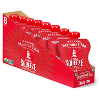 Mamma Chia Organic Vitality Squeeze Snack, Cherry Love, 16- 3.5 Ounce Chia Vitality Snack, Usda Organic, Non-Gmo, Vegan, Gluten Free, And Kosher (Pack Of 16)