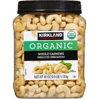 Kirkland Signature Organic Unsalted Cashew, 40 Oz