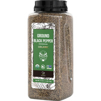 Soeos Organic Ground Black Pepper, Non-Gmo, Freshly Peppercorn Powder Bulk, Packed To Keep Peppers Fresh, Ready To Use Peppercorns For Refill, 18 Oz (510G)