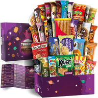 Mega International Snack Box | Premium Exotic Foreign Snacks | Unique Snack Food Gifts Included | Try Extraordinary Turkish Snacks | Candies From Around The World | 32+1 Full-Size Snacks