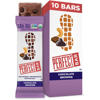 Perfect Bar, Chocolate Brownie Protein Bar, Organic, Gluten Free, Soy Free, Non Gmo, No Sugar Alcohols, 2.2 Ounce Bar, 10 Count