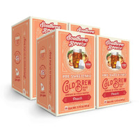Southern Breeze Cold Brew Sweet Tea Peach Iced Tea With Black Tea And Zero Carbs Zero Sugar, 20 Individually Wrapped Tea Bags, Pack Of 4