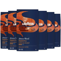Lavazza House Blend Perfetto Ground Coffee 6 Bags Of 20Oz, Medium Roast, Full-Bodied, Intensity 3/5, 100% Arabica, Ideal For Drip Brewers, (Pack Of 6) - Package May Vary
