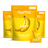 Numa Foods Banana Taffy Candy, Made With Real & Simple Ingredients: Low Sugar, High Protein, Low Calorie, All Natural & Gluten Free Banana Cream Taffy - 3 Bags With 10 Individually Wrapped Chews Each