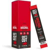 Chef's Cut Beef & Pork Snack Sticks, Original Smokehouse, High Protein Meat Snack, Individually Wrapped, 8G Protein And 100 Calories, Gluten Free - 1 Ounce (Pack Of 16)