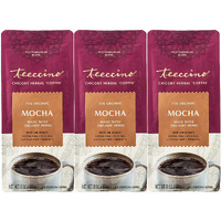 Teeccino Mocha Chicory Coffee Alternative - Ground Herbal Coffee Thats Prebiotic, Caffeine-Free & Acid Free, Medium Roast, 11 Ounce (Pack Of 3)