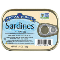 Ocean Prince Sardines In Water, 3.75 Ounce Cans (Pack Of 12)