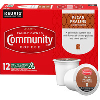 Community Coffee Pecan Praline Flavored 12 Count Coffee Pods, Medium Roast, Compatible With Keurig 2.0 K-Cup Brewers, 12 Count (Pack Of 1)