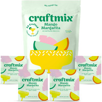 Craftmix Mango Margarita, Makes 24 Drinks, Skinny Cocktail Mixers, Instant Mix Mocktail Kit, Real Fruit, Vegan Low-Carb Non-Gmo, Dairy Free, Gluten-Free, Easy To Mix